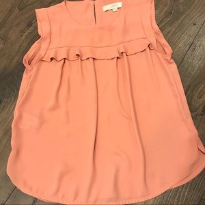 LOFT Light Mauve Sleeveless Blouse XXSP